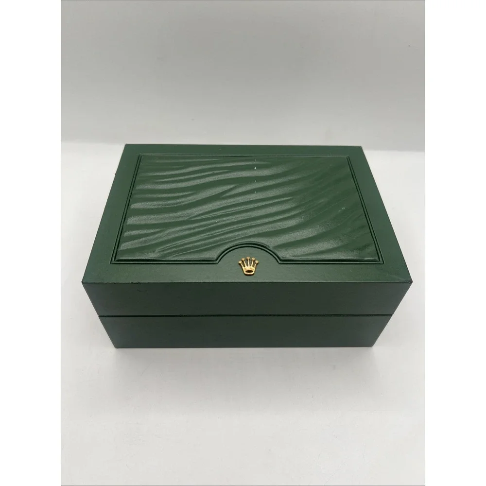 Rolex Watch Box Case Green Leather Wood 39139.64 AUTHENIC